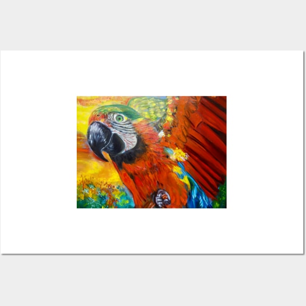 Red Macaw Wall Art by jennyleeandjim